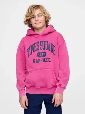Çocuk Vintagesoft NYC Times Square Kapüşonlu Sweatshirt