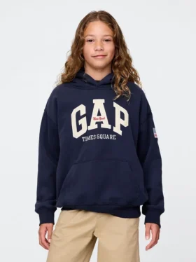 Çocuk Vintagesoft NYC Times Square Kapüşonlu Sweatshirt