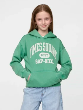 Çocuk Vintagesoft NYC Times Square Kapüşonlu Sweatshirt