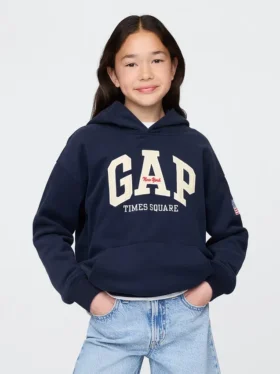 Çocuk Vintagesoft NYC Times Square Kapüşonlu Sweatshirt