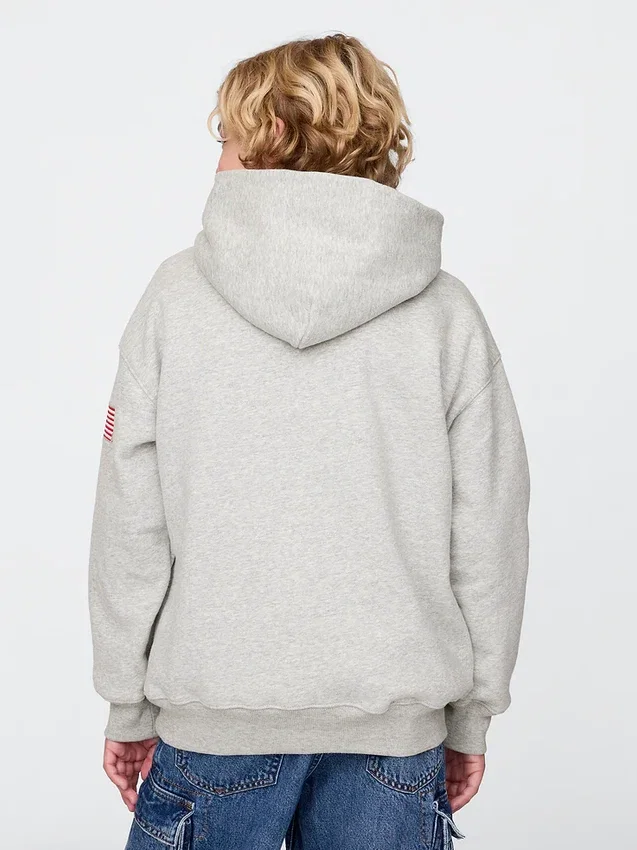 Çocuk Vintagesoft NYC Times Square Kapüşonlu Sweatshirt