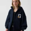 Çocuk Vintagesoft Oversized Fermuarlı Kapüşonlu Sweatshirt