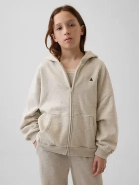 Çocuk Vintagesoft Oversized Fermuarlı Kapüşonlu Sweatshirt