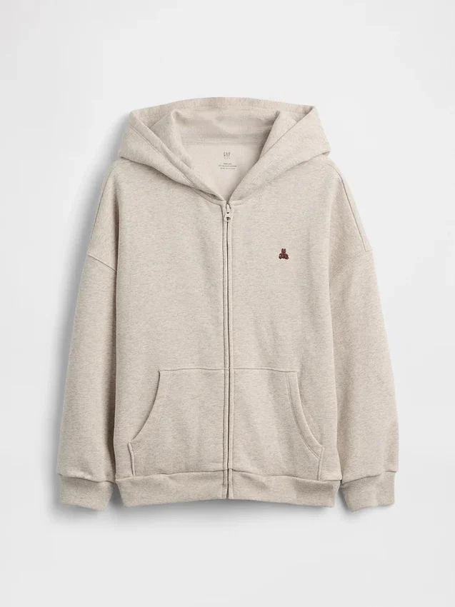 Çocuk Vintagesoft Oversized Fermuarlı Kapüşonlu Sweatshirt