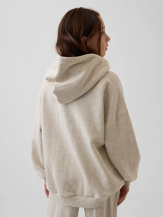 Çocuk Vintagesoft Oversized Fermuarlı Kapüşonlu Sweatshirt