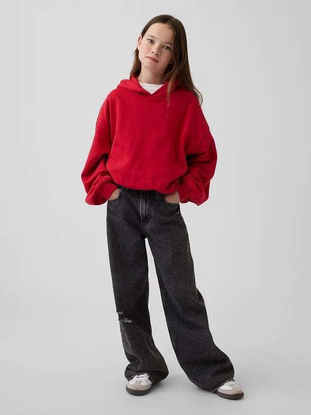Çocuk Vintagesoft Oversized Kabarık Kapüşonlu Sweatshirt