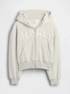 Çocuk Vintagesoft Oversized Logo Fermuarlı Kapüşonlu Sweatshirt