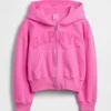 Çocuk Vintagesoft Oversized Logo Fermuarlı Kapüşonlu Sweatshirt