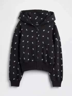 Çocuk Vintagesoft Oversized Logo Fermuarlı Kapüşonlu Sweatshirt