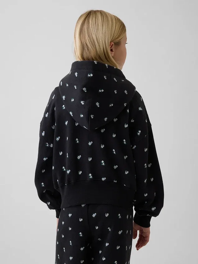 Çocuk Vintagesoft Oversized Logo Fermuarlı Kapüşonlu Sweatshirt
