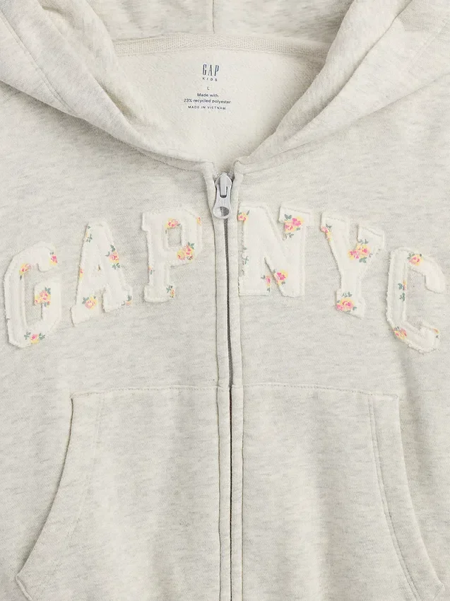 Çocuk Vintagesoft Oversized Logo Fermuarlı Kapüşonlu Sweatshirt