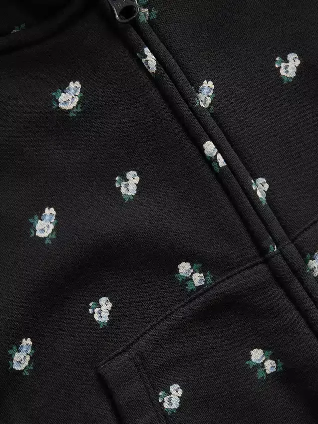 Çocuk Vintagesoft Oversized Logo Fermuarlı Kapüşonlu Sweatshirt