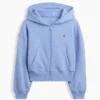 Çocuk Vintagesoft Oversized Logo Fermuarlı Kapüşonlu Sweatshirt