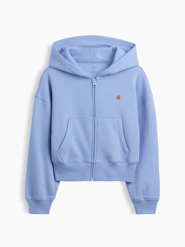 Çocuk Vintagesoft Oversized Logo Fermuarlı Kapüşonlu Sweatshirt