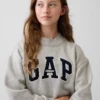 Çocuk Vintagesoft Oversized Mockneck Logo Sweatshirt