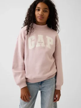 Çocuk Vintagesoft Oversized Mockneck Logo Sweatshirt
