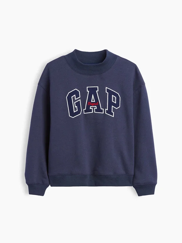 Çocuk Vintagesoft Oversized Mockneck Logo Sweatshirt