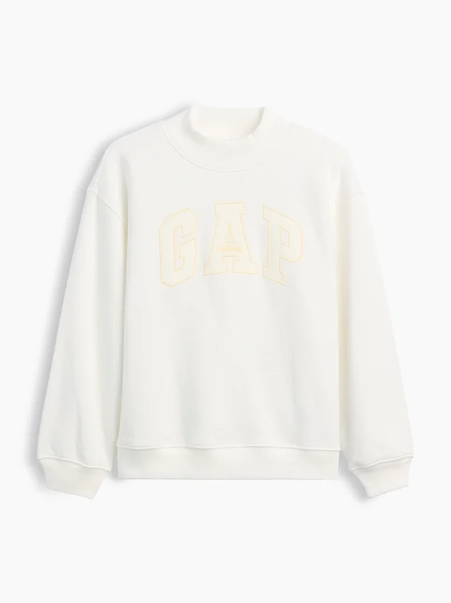 Çocuk Vintagesoft Oversized Mockneck Logo Sweatshirt