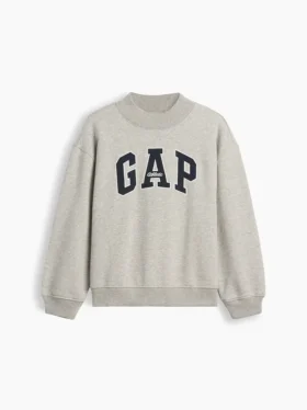 Çocuk Vintagesoft Oversized Mockneck Logo Sweatshirt