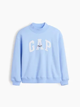 Çocuk Vintagesoft Oversized Mockneck Logo Sweatshirt