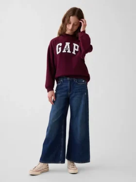 Çocuk Vintagesoft Oversized Mockneck Logo Sweatshirt