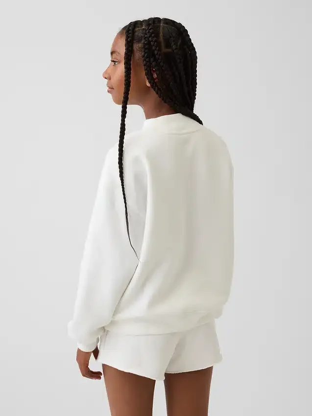 Çocuk Vintagesoft Oversized Mockneck Logo Sweatshirt
