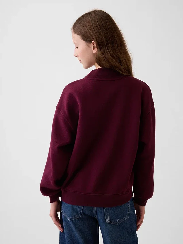 Çocuk Vintagesoft Oversized Mockneck Logo Sweatshirt