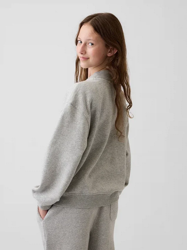 Çocuk Vintagesoft Oversized Mockneck Logo Sweatshirt