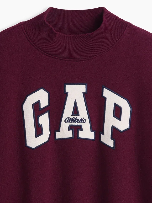 Çocuk Vintagesoft Oversized Mockneck Logo Sweatshirt