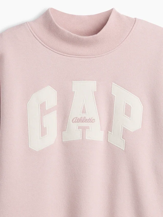 Çocuk Vintagesoft Oversized Mockneck Logo Sweatshirt