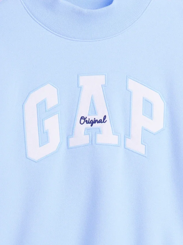 Çocuk Vintagesoft Oversized Mockneck Logo Sweatshirt