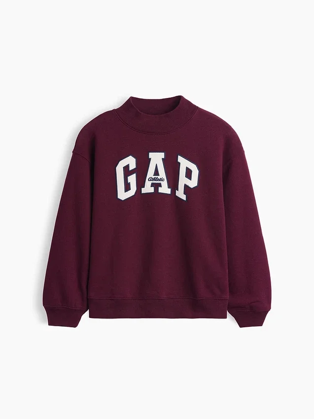 Çocuk Vintagesoft Oversized Mockneck Logo Sweatshirt