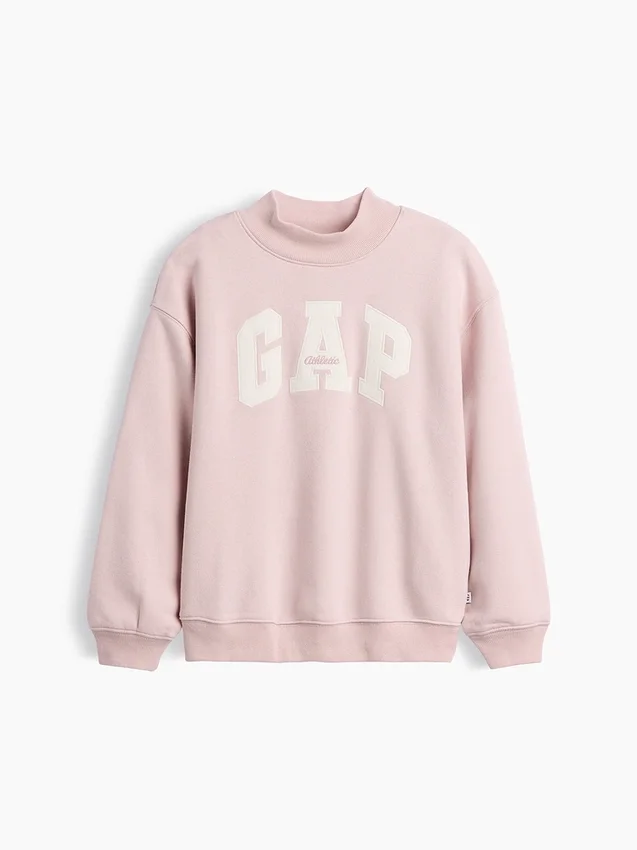 Çocuk Vintagesoft Oversized Mockneck Logo Sweatshirt
