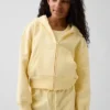 Çocuk Vintagesoft Rahat Dantel Süslemeli Fermuarlı Kapüşonlu Sweatshirt