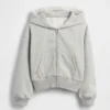 Çocuk Vintagesoft Rahat Dantel Süslemeli Fermuarlı Kapüşonlu Sweatshirt