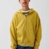 Çocuk Vintagesoft Rahat Kesim Fermuarlı Kapüşonlu Sweatshirt