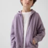 Çocuk Vintagesoft Rahat Kesim Fermuarlı Kapüşonlu Sweatshirt