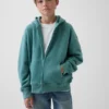 Çocuk Vintagesoft Rahat Kesim Fermuarlı Kapüşonlu Sweatshirt
