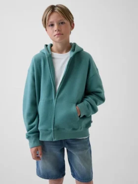 Çocuk Vintagesoft Rahat Kesim Fermuarlı Kapüşonlu Sweatshirt