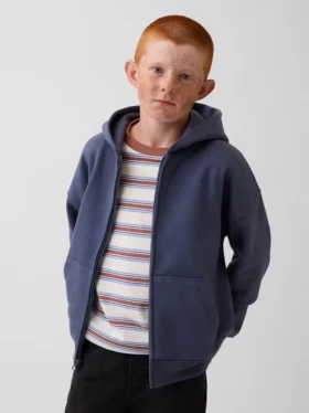 Çocuk Vintagesoft Rahat Kesim Fermuarlı Kapüşonlu Sweatshirt