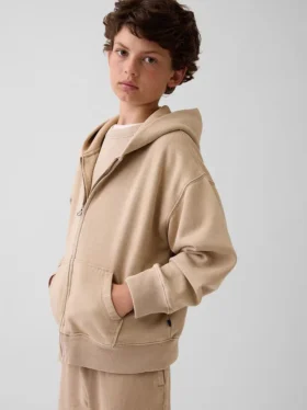 Çocuk Vintagesoft Rahat Kesim Fermuarlı Kapüşonlu Sweatshirt