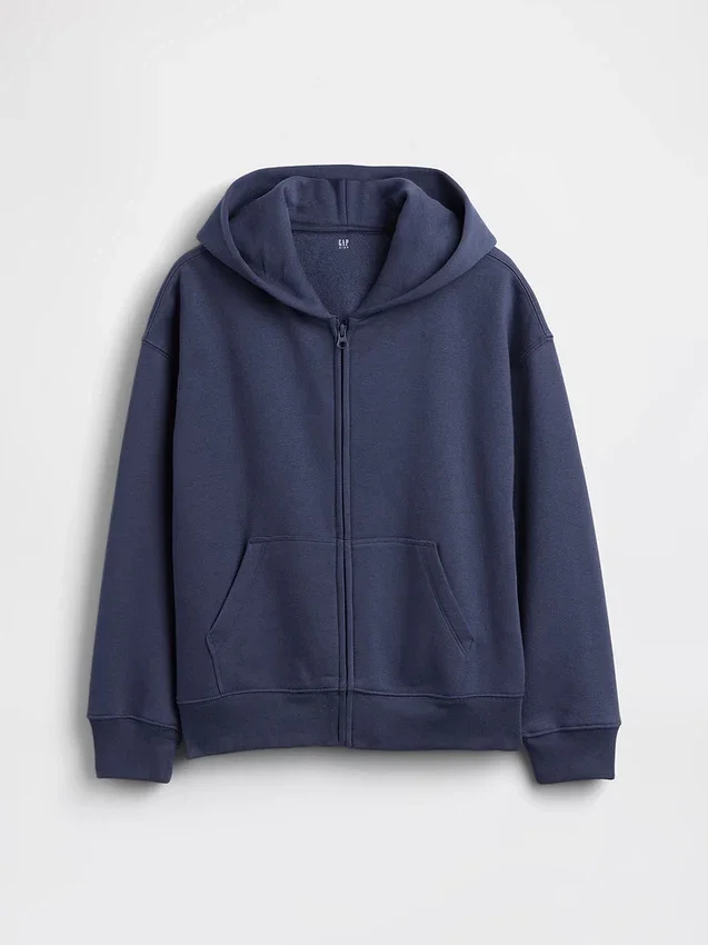 Çocuk Vintagesoft Rahat Kesim Fermuarlı Kapüşonlu Sweatshirt