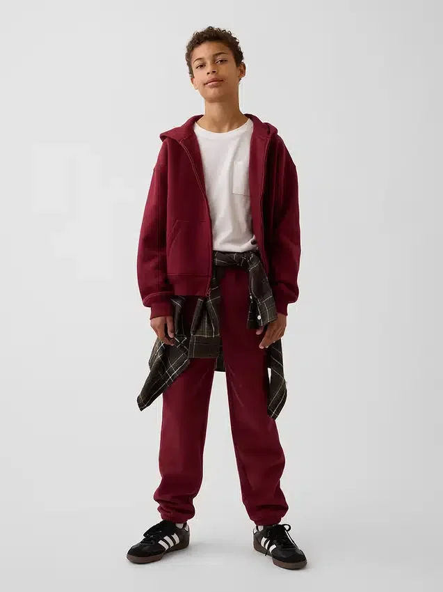 Çocuk Vintagesoft Rahat Kesim Fermuarlı Kapüşonlu Sweatshirt