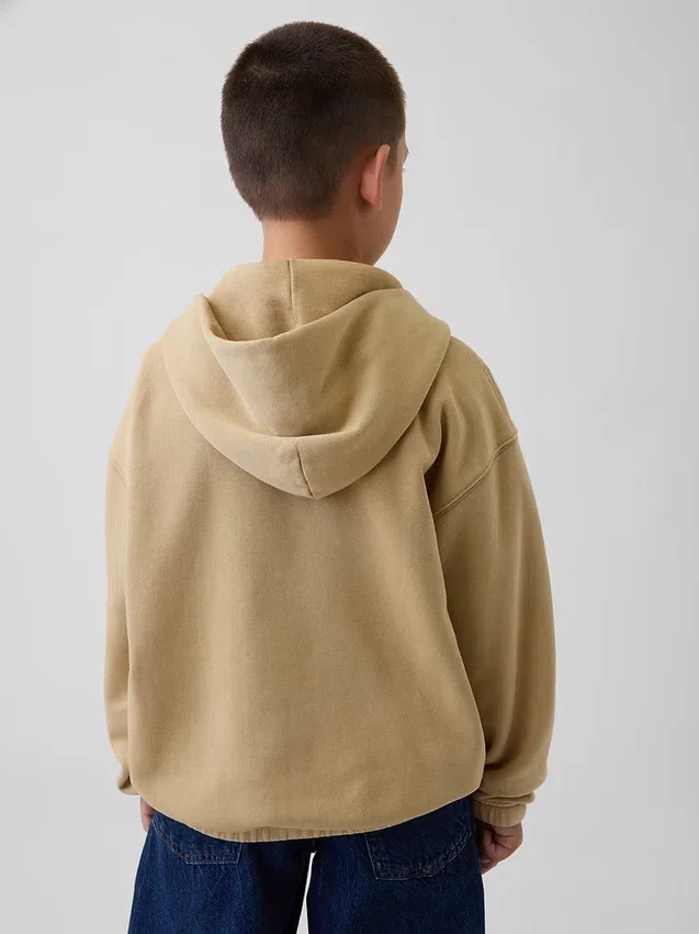 Çocuk Vintagesoft Rahat Kesim Fermuarlı Kapüşonlu Sweatshirt