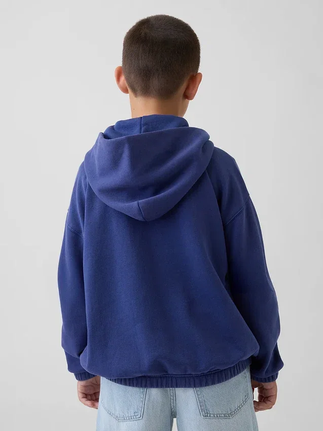 Çocuk Vintagesoft Rahat Kesim Fermuarlı Kapüşonlu Sweatshirt