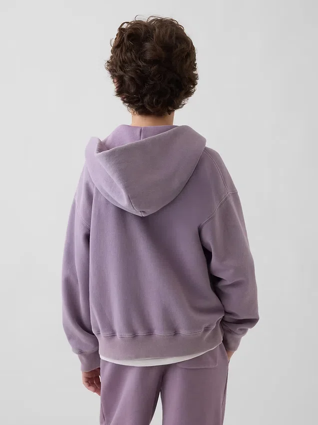 Çocuk Vintagesoft Rahat Kesim Fermuarlı Kapüşonlu Sweatshirt