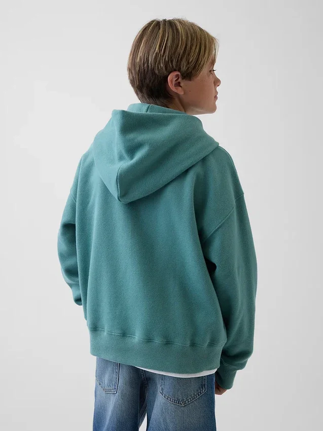 Çocuk Vintagesoft Rahat Kesim Fermuarlı Kapüşonlu Sweatshirt