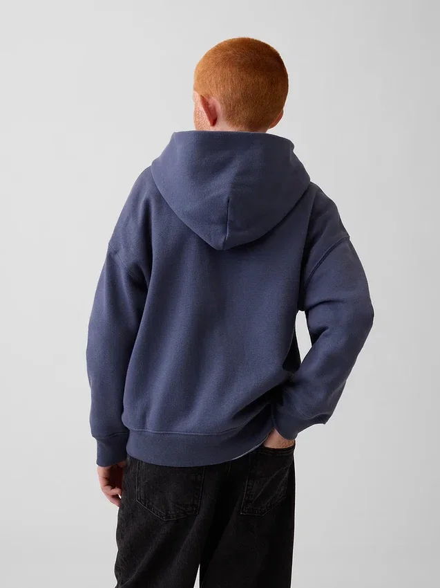 Çocuk Vintagesoft Rahat Kesim Fermuarlı Kapüşonlu Sweatshirt