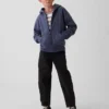Çocuk Vintagesoft Rahat Kesim Fermuarlı Kapüşonlu Sweatshirt