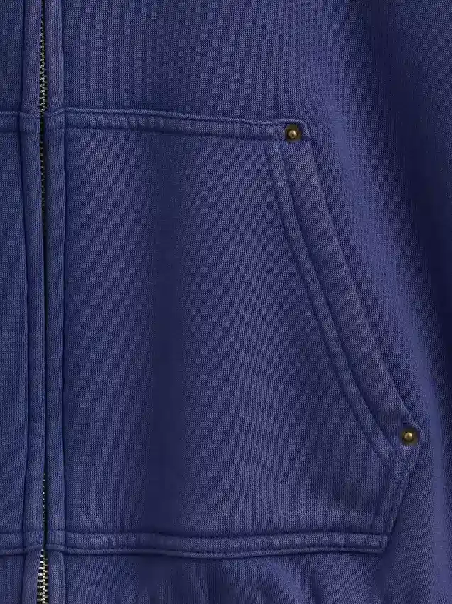 Çocuk Vintagesoft Rahat Kesim Fermuarlı Kapüşonlu Sweatshirt